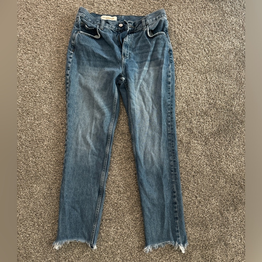 Pilcro and the Letterpress Blue Straight Leg Jeans